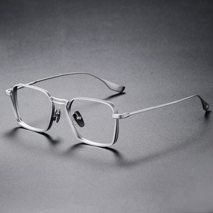 Lunettes carrées rétro anti-lumière bleue à monture intégrale, photochromiques, élégantes pour hommes, style ingénierie scientifique - Product Image 5