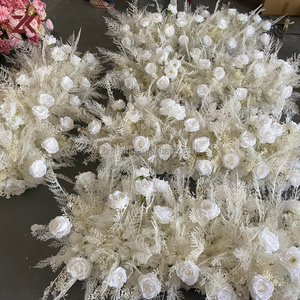 ZKAI – Chemin de table floral blanc à prix abordable, rangée de fleurs pour <span class=keywords><strong>mariage</strong></span>, arrangement floral, <span class=keywords><strong>décoration</strong></span> événementielle - Product Image 2