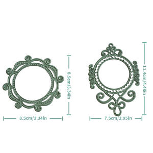 قوالب قطع دائرية من الدانتيل، قوالب نقش وقص معدنية لصناعة البطاقات والسكرابوكينغ - Product Image 3
