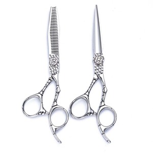 Hairdressing Scissors Set 6 Inch Stainless Steel Flat Shears Thinning Shears For Salon Hair Styling Tools - Product Image 1