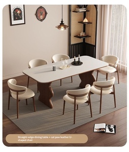 <span class=keywords><strong>Tavolo</strong></span> da Pranzo Moderno e Minimalista <span class=keywords><strong>per</strong></span> Soggiorno e Hotel, Design Creativo con Gambe <span class=keywords><strong>in</strong></span> <span class=keywords><strong>Legno</strong></span> e Piano <span class=keywords><strong>in</strong></span> Pietra <span class=keywords><strong>per</strong></span> Ristorante - Product Image 6