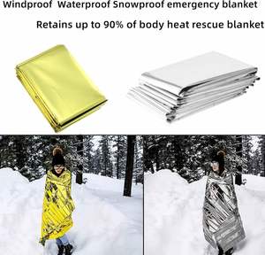 Manta Térmica de Emergencia de Mylar Dorada con Logotipo Personalizado, Reflectante, para Bebés, 130x210cm, para Todas las Estaciones, de Alta Calidad - Product Image 3