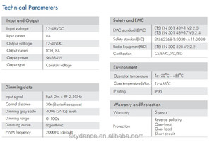 Skydance V1-F FADE-in FADE-OUT LED điều khiển Dimmer RF 2.4 Gam không dây điều khiển từ xa 5 Fading tốc độ - Product Image 2