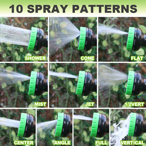 SUNSHINE özel no-kink esnek genişletilebilir uzun 25ft/50ft/75ft/100ft hafif bahçe su hortumu 10 fonksiyon meme plastik - Product Image 4