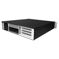 Boîtier rack 2U avec 3 ou 7 emplacements PCIe commutables, refroidisseur CPU 70 mm, USB 3.0, profil en aluminium, façade en acier 1,0 mm, profondeur 480 mm