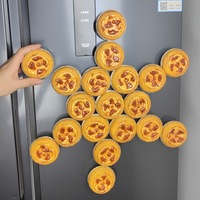 Aimant de réfrigérateur 3D en forme de tarte aux œufs, décoration magnétique réaliste sur le thème alimentaire pour la maison