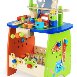 Nouvelle boîte à <span class=keywords><strong>outils</strong></span> en bois semblant jouer ensemble éducatif Montessori jouets écrou démontage vis assemblage Simulation réparation charpentier outil - Product Image 3