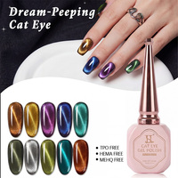 Gel magnétique HS Dream Peeping Cat Eye 10 couleurs sans HEMA ni TPO, compatible UV LED, conforme aux normes européennes pour le nail art