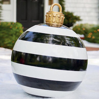 2023 Neuerscheinung PVC 60CM Aufblasbare Weihnachtskugeln Outdoor Schneefeld-Dekorationen Heim-Dekorationen Geschenkball Weihnachten auf Lager