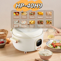 Olla a Presión Eléctrica Multifuncional de Diseño Coreano con un Solo Botón para Aliviar la Presión, Antiadherente, Sin Humo, 4L