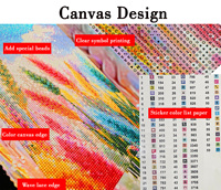 LS 5D DIY Diamond Painting Kit Oreille de blé colorée sur toile de qualité supérieure Full Drill Diamond Art Embroidery Printed Design