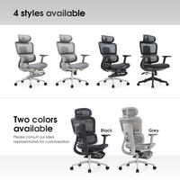 Meilleures chaises de bureau ergonomiques économiques, chaise pivotante confortable en mesh, dossier complet, réglable en hauteur, appui-tête 3D