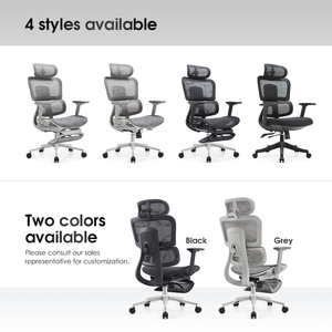 Ergonomische Bürostühle mit Netzrücken, Komfortabler Drehstuhl mit Vollrückenlehne, Höhenverstellbar, Lendenwirbelstütze, 3D-Kopfstütze - Product Image 3