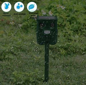 Nouveau répulsif à ultrasons pour chiens Abs Répulsif à ultrasons solaire pour animaux pour chats chiens et oiseaux pour l'extérieur - Product Image 1
