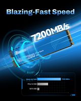 قرص صلب داخلي من نوع Biwin NV7200 SSD PCIe 4.0 NVMe M.2 2280 لأجهزة الكمبيوتر المحمولة والمكتبية (سرعة قراءة 7200 ميجابايت/ثانية، سعة 2 تيرابايت)