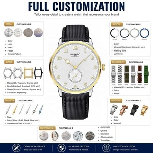 OEM High end <b>Mechanical</b> Business <b>Watch</b> for Swiss Men's Stainless Steel Leather Band Luxury Design Elegant Automatic <b>Watches</b> - Product Image 2