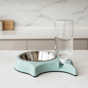 Köpekler ve Kediler için Otomatik Su Sebili Besleyici Plastik Çift Kase Entegre Mama Kabı Şarj Edilebilir Toptan - Product Image 6