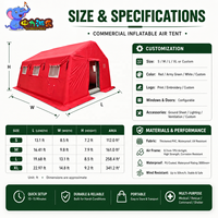 Carpa Inflable de PVC Comercial para Exteriores, Refugio Médico de Emergencia, Impermeable, de Instalación Rápida, Carpa de Rescate, Fábrica OEM ODM