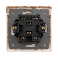 Abuk Qatar Arabie Saoudite Yémen grain de bois EU UK 2 Gang 2 Way Wall Push Button Pc 13amp interrupteurs électriques de lumière
