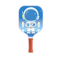Ensemble complet de raquettes de padel pour enfants Terrabond, noyau en nid d'abeille, poignée rectangulaire, mélange de fibres de carbone, prise en main facile, personnage amusant de poisson