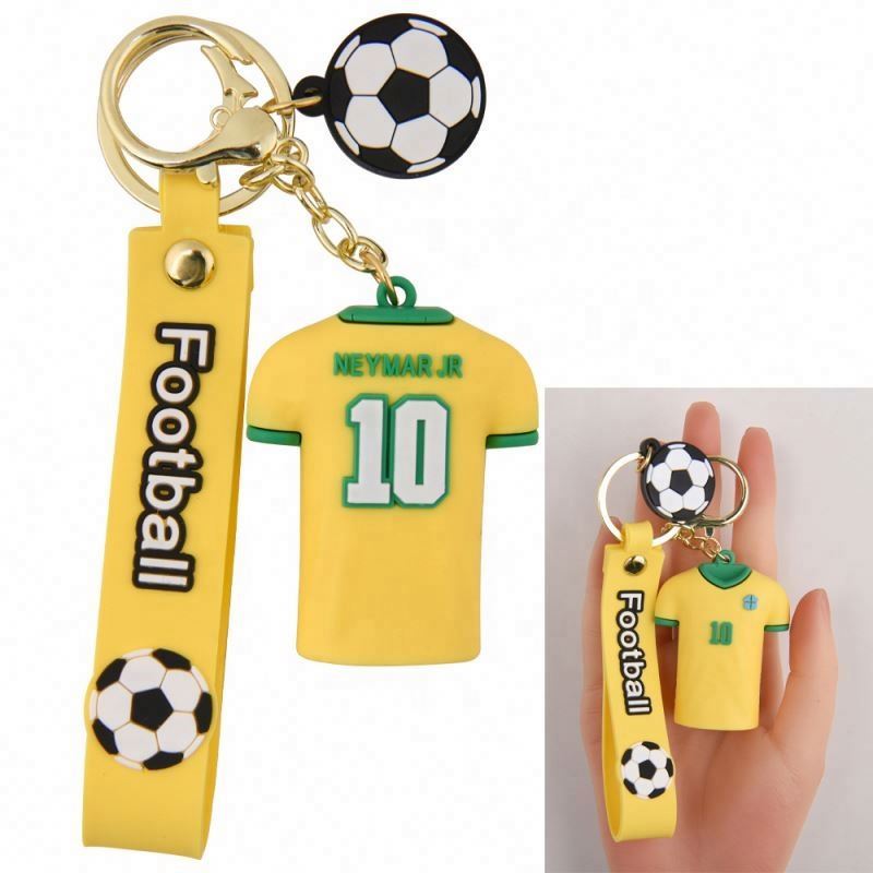 卸売カスタム3Dミニサッカーキーホルダーサッカーキーホルダー
