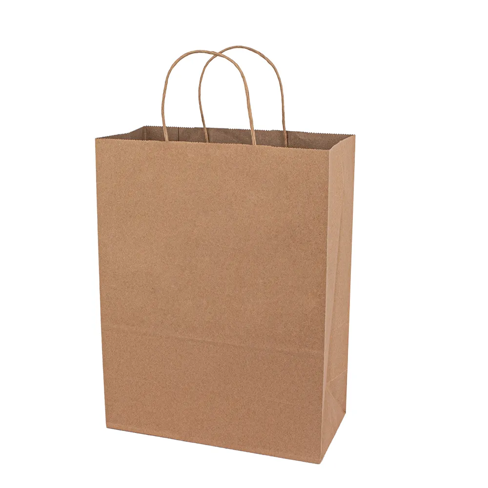 Sacchetto di carta personalizzato con il tuo Logo sacchetto di carta Kraft per scarpe e vestiti sacchetti della spesa di carta con manico