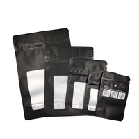 Sacs Mylar Exotiques Personnalisés Anti-Odeur Refermables Mat 1g 3.5g 7g 14g 28g, Sachets Doypack Anti-Enfants avec Fenêtre Transparente
