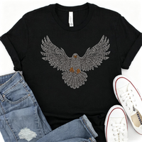 Nouveau design d'aigle, strass thermocollants personnalisés pour vêtements, t-shirts
