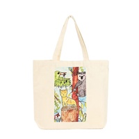 Sac fourre-tout en toile à motifs rayés imprimés personnalisés Sac de sport pour le maquillage Sac de sport en toile de coton avec logo personnalisé