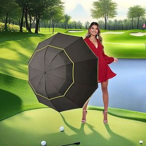 Paraguas Personalizado con Logotipo de Fábrica, 105 cm, Tamaño Grande, 10 Varillas Reforzadas, Doble Capa, Resistente al Viento, para Viajeros, Promoción de Marca - Product Image 1