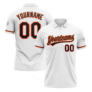 Custom Wit Golfpoloshirt Polyester Spandex Wit Poloshirt Met Kraag - Product Image 2