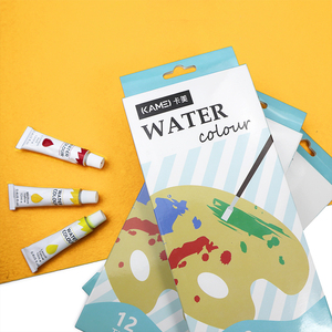 Juego de Pinturas de Acuarela Portátiles de Alta Calidad Personalizadas, <span class=keywords><strong>12</strong></span> Colores, Tubos de <span class=keywords><strong>12</strong></span> ml, con Papel, Lienzo y Vidrio para Dibujo Infantil - Product Image 1