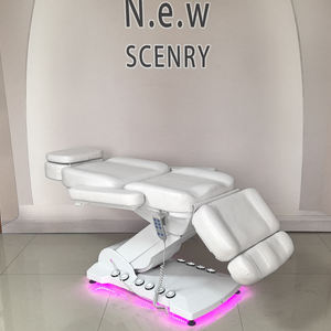 Luxury <b>LED</b> Light Base with Foot Control White 3 Motors High Load-bearing Beauty Massage <b>Bed</b> Beauty Salon Facial <b>Bed</b> - Product Image 6