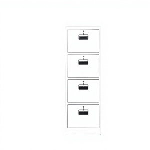 White Modern Vertical <b>File</b> <b>Cabinets</b> Lockable <b>4</b>-<b>Drawer</b> for Home -Office Hotel School Gym Hospital Workshop Bedroom Living Room - Product Image 2