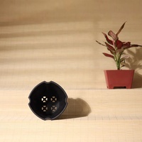 15.7cm Hauteur 16cm Classique Grand Trèfle Forme Ronde En Plastique Bonsaï Pot pour Orchidée