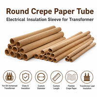 Tubes en papier crépon ronds pour l'isolation électrique, isolation de classe A, tailles personnalisables pour transformateur immergé dans l'huile