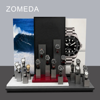 Présentoir à bijoux en microfibre Zomeda de qualité supérieure avec base en marbre, support pour colliers, étui pour bagues, porte-boucles d'oreilles, accessoires de présentation