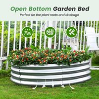 Planter Kebun Terangkat Galvanis Desain BestSellers Ramah Lingkungan Tahan Lama Modern untuk Rumah dan Luar Ruangan, untuk Sayuran dan Bunga