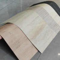Panneau en pierre souple imitation marbre, imperméable et flexible pour les projets de revêtement de murs et de colonnes courbes