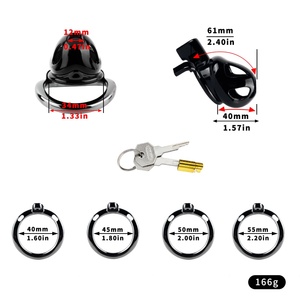 Cage de chasteté FRRK avec ceinture de chasteté rose pour sissies, anneaux péniens métalliques courbes, cathéter urétral en silicone, jouet sexuel pour hommes, vente en gros - Product Image 2