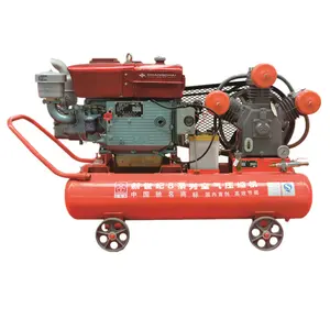 5 Bar Diesel Engine Portable Used 100cfm Piston Mining Air Compressors with Jack Hammer/Rock Drill Hammer