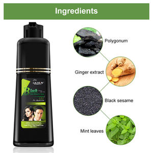 Shampoo Colorante Nero Rapido a Base di Erbe, Produttore <span class=keywords><strong>Professionale</strong></span> di Tinture <span class=keywords><strong>per</strong></span> <span class=keywords><strong>Capelli</strong></span> di Guangzhou Lichen - Product Image 2