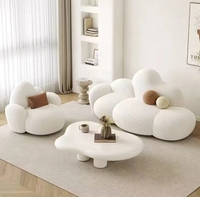 Canapé nuage nordique 1 2 3 places chaise paresseuse simple avec pouf canapé d'angle sectionnel pour salon ou appartement