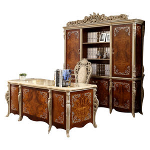 Bureau de direction de luxe de style baroque européen <span class=keywords><strong>Table</strong></span> d'écriture classique européenne en bois sculpté Meubles de bureau à domicile rétro - Product Image 6