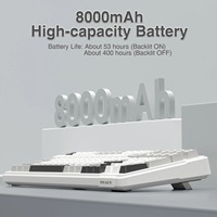 AULA F99 Clavier mécanique RVB personnalisable 99 touches à chaud BT 5.0/2.4G sans fil/filaire monté sur joint de jeu haute visibilité