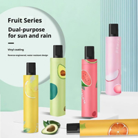 Parapluie pliant automatique OEM mignon et portable de 21 pouces, protection UV, imperméable, en pongé 190T, avec logo personnalisé, idéal pour les voyages, soleil et pluie