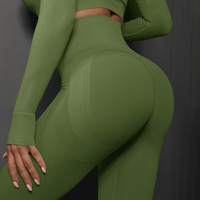 Séchage rapide vêtements actifs dame bout à bout collants d'entraînement de gymnastique taille haute séchage rapide vêtements actifs dame bout à bout entraînement de gymnastique