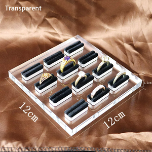 Rõ ràng Acrylic Vòng hiển thị đứng đồ trang sức cửa hàng bán lẻ Organizer Nhẫn Chủ Rack - Product Image 5