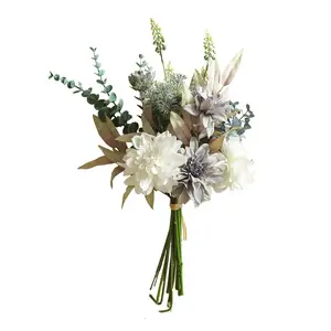 Künstliche Blumen aus China Blumen Wand Hochzeit Dekor Großhandel konservierte Blume Dahlia Bouquet