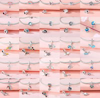 Personnalisable 925 Sterling Silver Voyage Passeport Coffre Charmes Mignon Avion Terre Perles Zircon DIY Bracelet pour Bijoux Cadeau